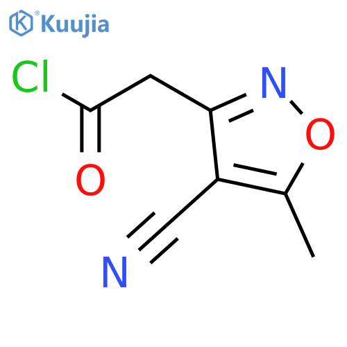 3-Isoxazoleacetyl chloride, 4-cyano-5-methyl- structure
