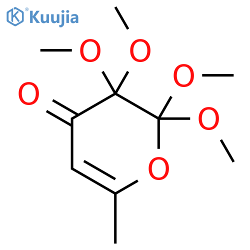 4H-Pyran-4-one, 2,3-dihydro-2,2,3,3-tetramethoxy-6-methyl- structure
