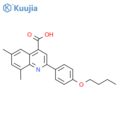 2-(4-Butoxyphenyl)-6,8-dimethylquinoline-4-carboxylic acid structure