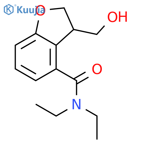 4-Benzofurancarboxamide, N,N-diethyl-2,3-dihydro-3-(hydroxymethyl)- structure