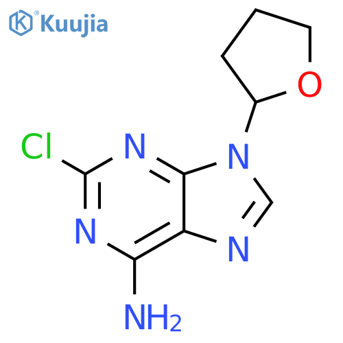 9H-Purin-6-amine, 2-chloro-9-(tetrahydro-2-furanyl)- structure