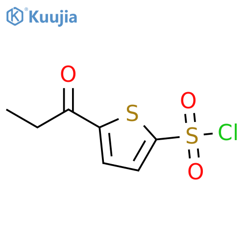 5-(1-Oxopropyl)-2-thiophenesulfonyl chloride structure