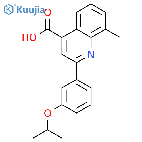 2-(3-Isopropoxyphenyl)-8-methylquinoline-4-carboxylic acid structure