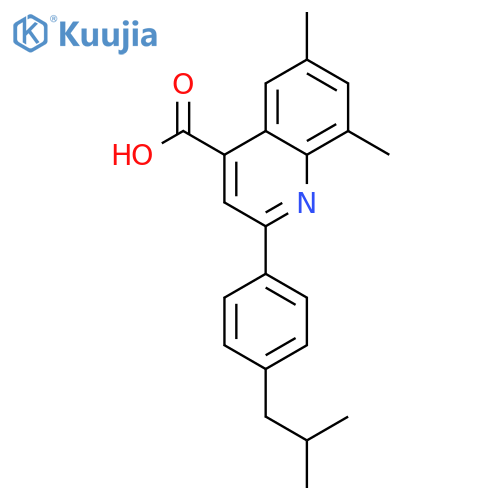 2-(4-Isobutylphenyl)-6,8-dimethylquinoline-4-carboxylic acid structure