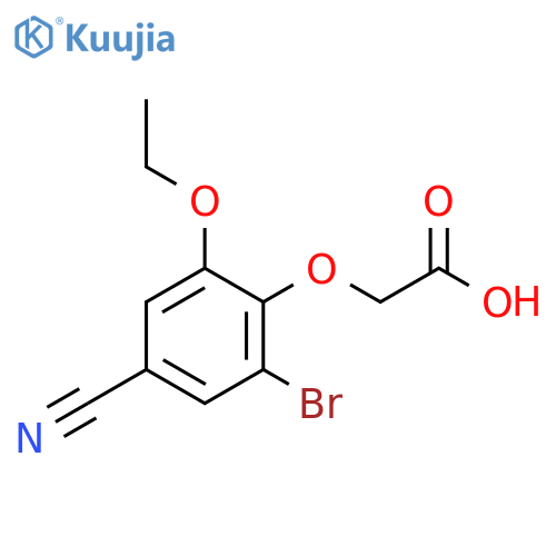 2-(2-Bromo-4-cyano-6-ethoxyphenoxy)acetic Acid structure