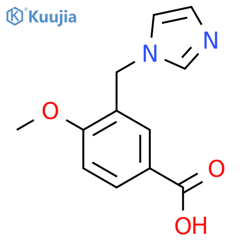3-(1H-Imidazol-1-ylmethyl)-4-methoxybenzoic acid structure