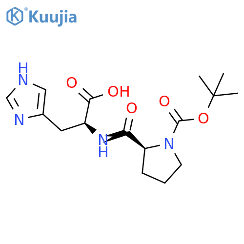 L-Histidine, N-[1-[(1,1-dimethylethoxy)carbonyl]-L-prolyl]- structure