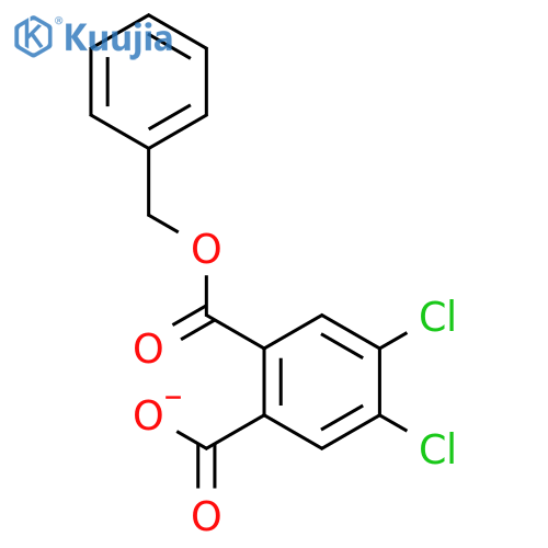 1,2-Benzenedicarboxylic acid, 4,5-dichloro-, mono(phenylmethyl) ester structure