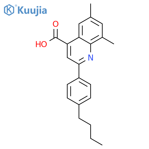 2-(4-Butylphenyl)-6,8-dimethylquinoline-4-carboxylic acid structure
