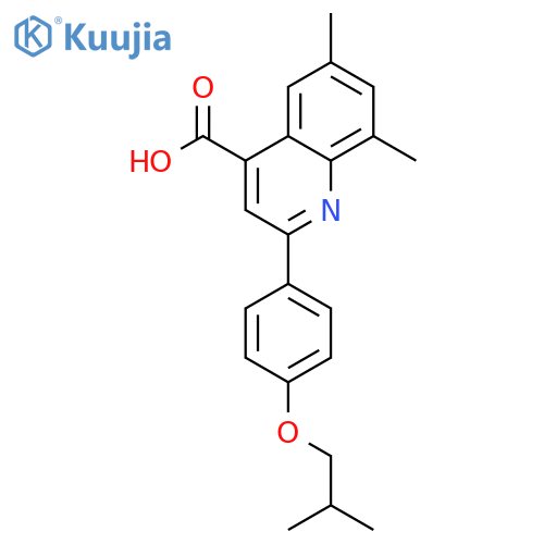 2-(4-Isobutoxyphenyl)-6,8-dimethylquinoline-4-carboxylic acid structure