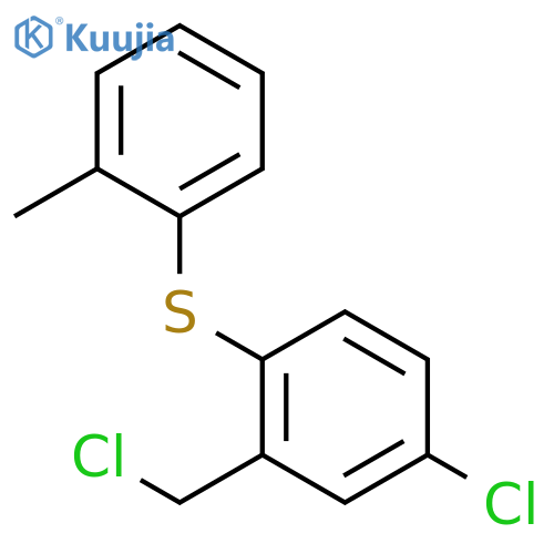 Benzene, 4-chloro-2-(chloromethyl)-1-[(2-methylphenyl)thio]- structure
