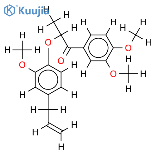 1-(3',4'-dimethoxyphenyl)-2-(2"-methoxy-4"-allyl-phenoxy)propan-1-one structure