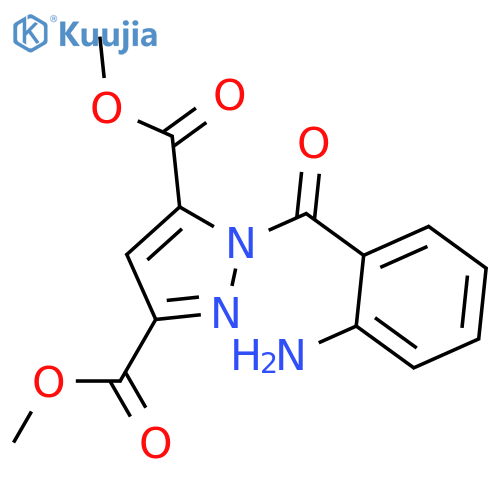 1H-Pyrazole-3,5-dicarboxylic acid, 1-(2-aminobenzoyl)-, dimethyl ester structure