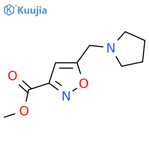Methyl 5-(pyrrolidin-1-ylmethyl)isoxazole-3-carboxylate structure