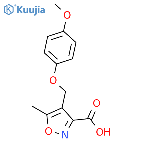 4-(4-Methoxyphenoxy)methyl-5-methylisoxazole-3-carboxylic acid structure