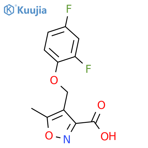 4-(2,4-Difluorophenoxy)methyl-5-methylisoxazole-3-carboxylic acid structure