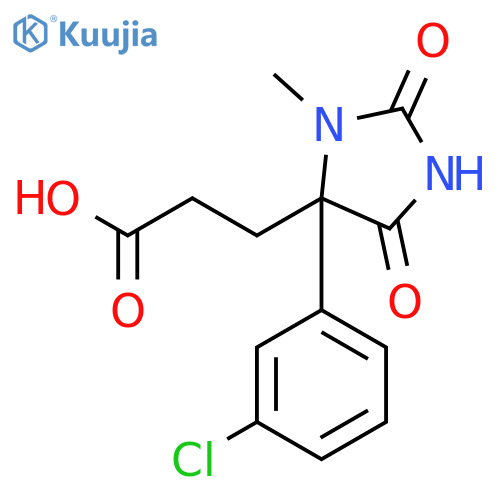 4-Imidazolidinepropanoic acid, 4-(3-chlorophenyl)-3-methyl-2,5-dioxo- structure