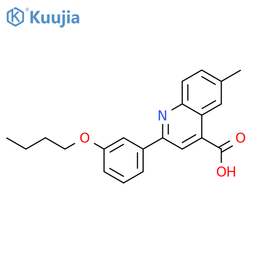 2-(3-Butoxyphenyl)-6-methylquinoline-4-carboxylic acid structure
