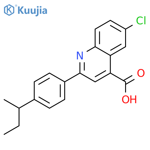 2-(4-sec-Butylphenyl)-6-chloroquinoline-4-carboxylic acid structure