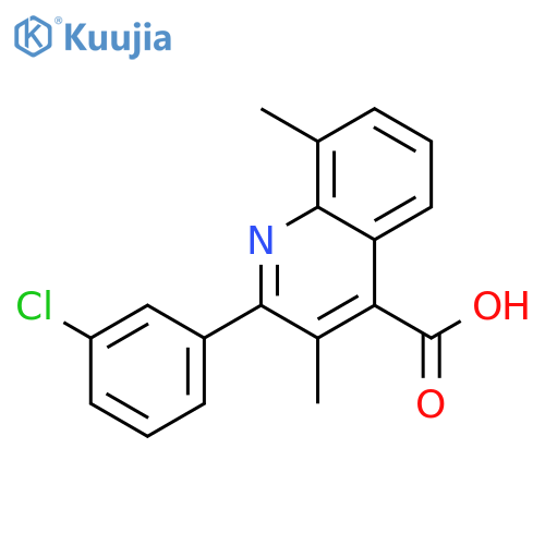 2-(3-Chlorophenyl)-3,8-dimethylquinoline-4-carboxylic acid structure