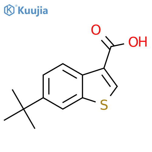 6-Tert-butyl-1-benzothiophene-3-carboxylic acid structure