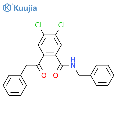 Benzamide, 4,5-dichloro-2-(phenylacetyl)-N-(phenylmethyl)- structure
