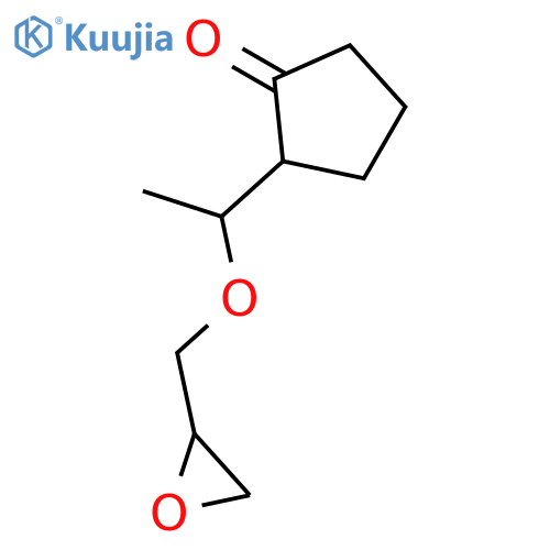 Cyclopentanone, 2-[1-(oxiranylmethoxy)ethyl]- structure