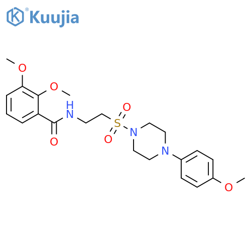 2,3-dimethoxy-N-(2-{4-(4-methoxyphenyl)piperazin-1-ylsulfonyl}ethyl)benzamide structure