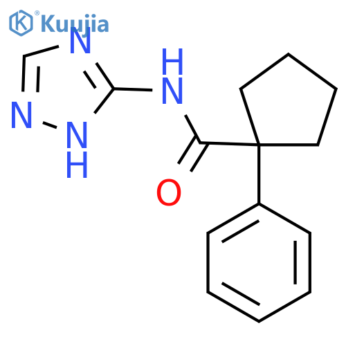 1-Phenyl-N-(1H-1,2,4-triazol-5-yl)cyclopentane-1-carboxamide structure