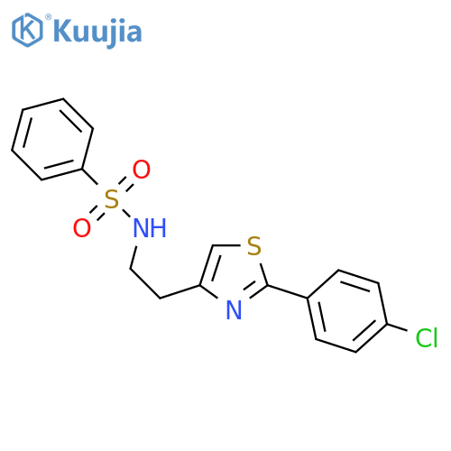N-{2-2-(4-chlorophenyl)-1,3-thiazol-4-ylethyl}benzenesulfonamide structure