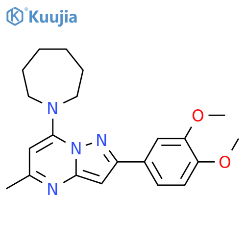 1-2-(3,4-dimethoxyphenyl)-5-methylpyrazolo1,5-apyrimidin-7-ylazepane structure