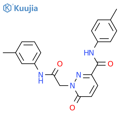 1-[2-(3-methylanilino)-2-oxoethyl]-N-(4-methylphenyl)-6-oxopyridazine-3-carboxamide structure