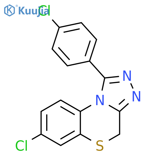4H-[1,2,4]Triazolo[3,4-c][1,4]benzothiazine, 7-chloro-1-(4-chlorophenyl)- structure