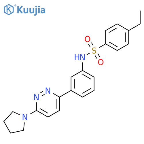 4-ethyl-N-{3-6-(pyrrolidin-1-yl)pyridazin-3-ylphenyl}benzene-1-sulfonamide structure