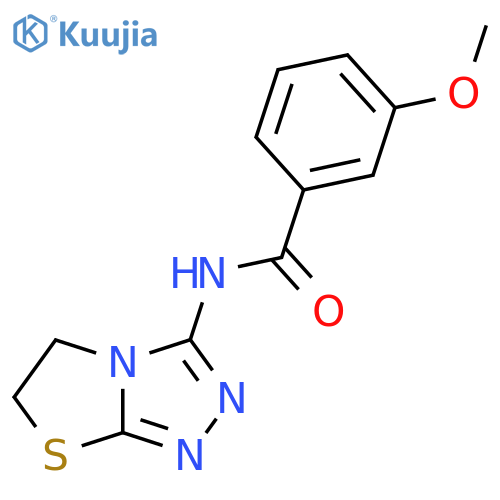 3-methoxy-N-{5H,6H-1,2,4triazolo3,4-b1,3thiazol-3-yl}benzamide structure