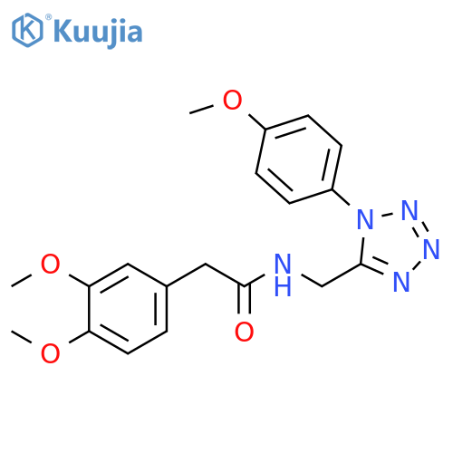 2-(3,4-dimethoxyphenyl)-N-{1-(4-methoxyphenyl)-1H-1,2,3,4-tetrazol-5-ylmethyl}acetamide structure