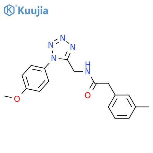 N-{1-(4-methoxyphenyl)-1H-1,2,3,4-tetrazol-5-ylmethyl}-2-(3-methylphenyl)acetamide structure