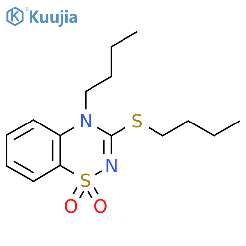 4-butyl-3-(butylsulfanyl)-4H-1lambda6,2,4-benzothiadiazine-1,1-dione structure