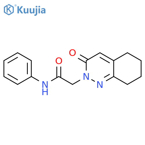 2-(3-oxo-2,3,5,6,7,8-hexahydrocinnolin-2-yl)-N-phenylacetamide structure