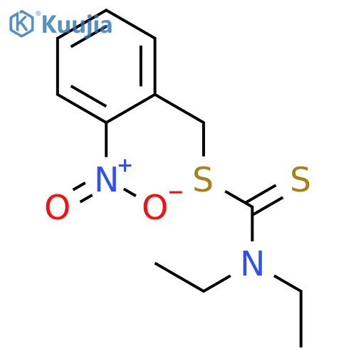 Carbamodithioic acid, diethyl-, (2-nitrophenyl)methyl ester structure