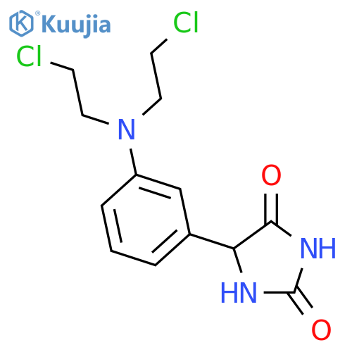 5-{3-[bis(2-chloroethyl)amino]phenyl}imidazolidine-2,4-dione structure