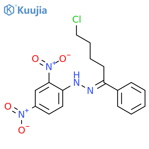 1-Pentanone, 5-chloro-1-phenyl-, (2,4-dinitrophenyl)hydrazone structure