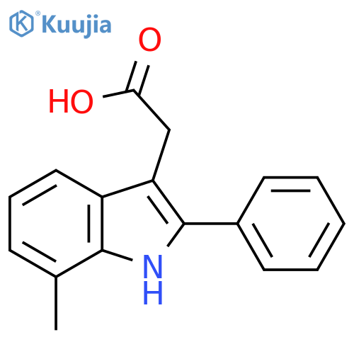 2-(7-methyl-2-phenyl-1H-indol-3-yl)acetic acid structure