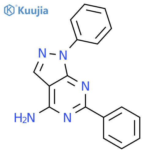 1,6-diphenylpyrazolo[3,4-d]pyrimidin-4-amine structure