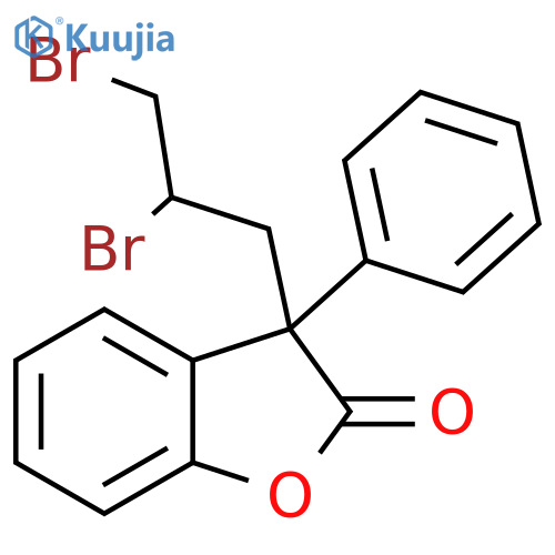 benzofuranone, 2(3h)-, 3-(2,3-dibromopropyl)-3-phenyl, structure
