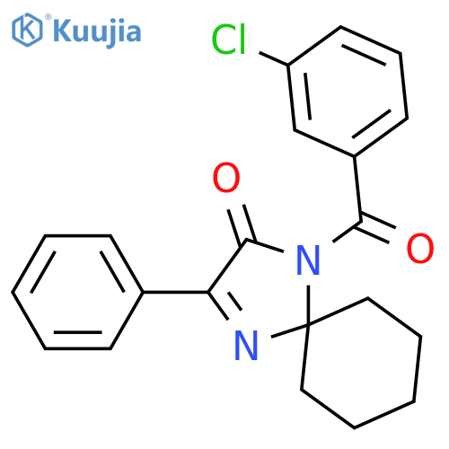 1-(3-chlorobenzoyl)-3-phenyl-1,4-diazaspiro4.5dec-3-en-2-one structure