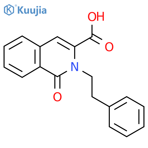 1-oxo-2-(2-phenylethyl)-1,2-dihydroisoquinoline-3-carboxylic acid structure