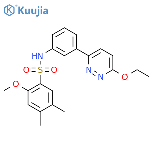 N-3-(6-ethoxypyridazin-3-yl)phenyl-2-methoxy-4,5-dimethylbenzene-1-sulfonamide structure