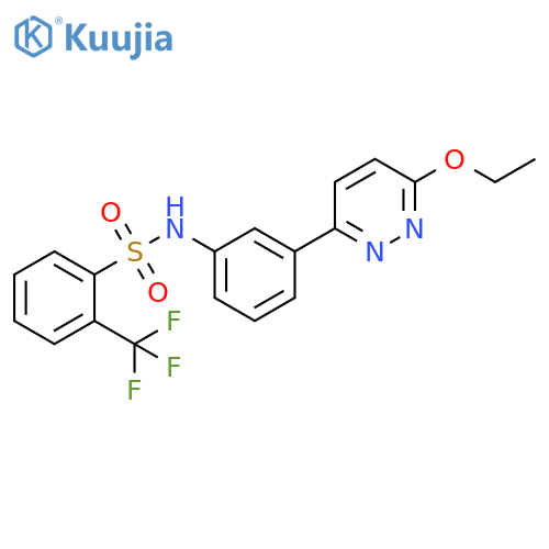 N-3-(6-ethoxypyridazin-3-yl)phenyl-2-(trifluoromethyl)benzene-1-sulfonamide structure