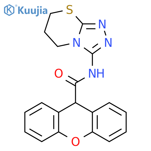 N-{5H,6H,7H-1,2,4triazolo3,4-b1,3thiazin-3-yl}-9H-xanthene-9-carboxamide structure